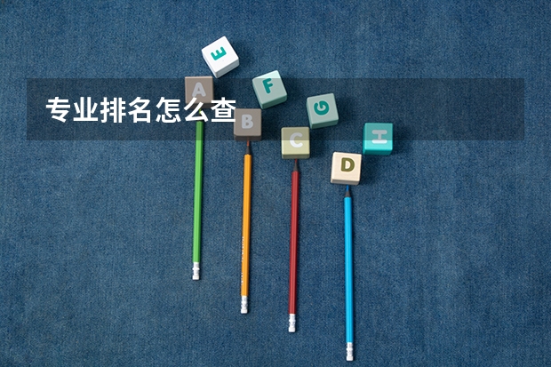 专业排名怎么查