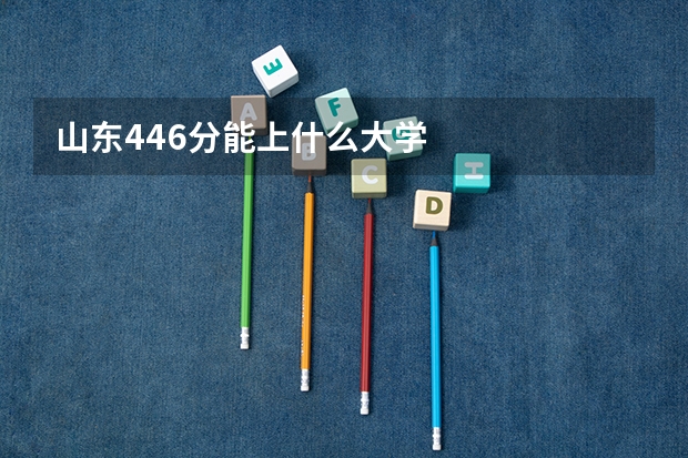 山东446分能上什么大学