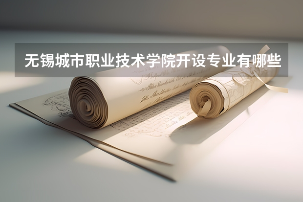 无锡城市职业技术学院开设专业有哪些 无锡城市职业技术学院王牌专业有什么