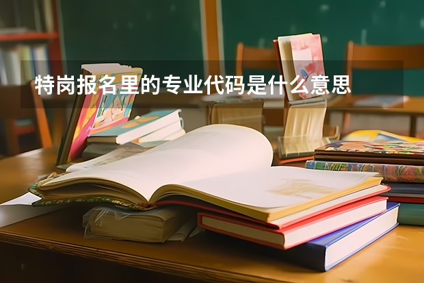 特岗报名里的专业代码是什么意思