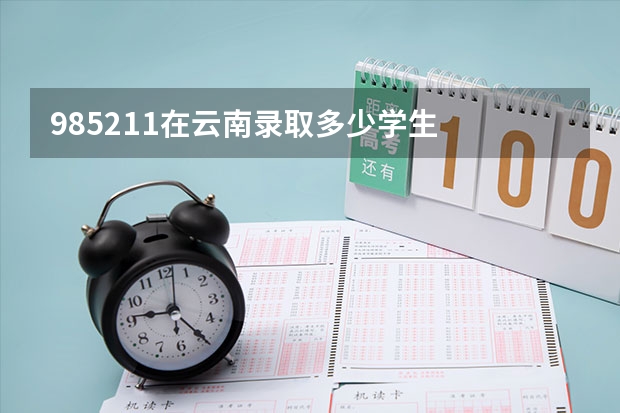 985211在云南录取多少学生