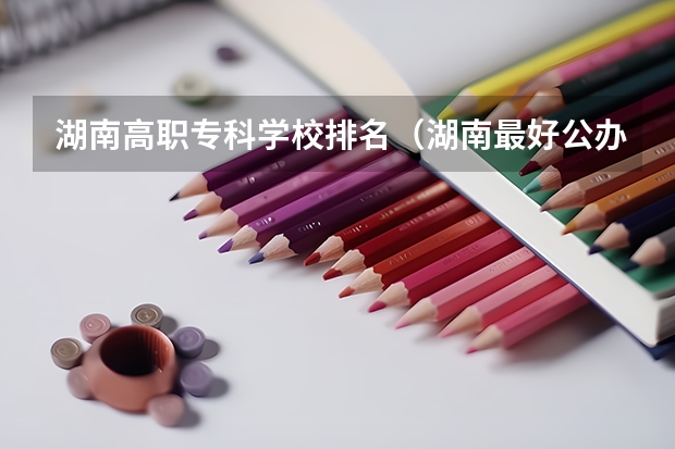 湖南高职专科学校排名（湖南最好公办大专排名）