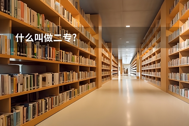 什么叫做二专?