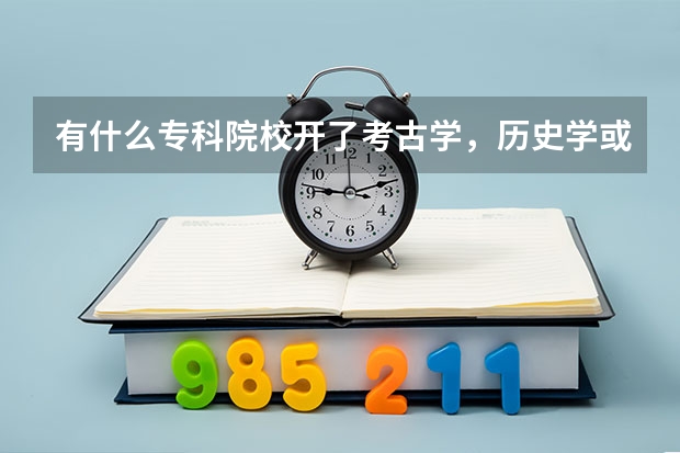 有什么专科院校开了考古学，历史学或档案学吗