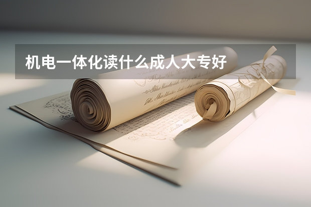 机电一体化读什么成人大专好