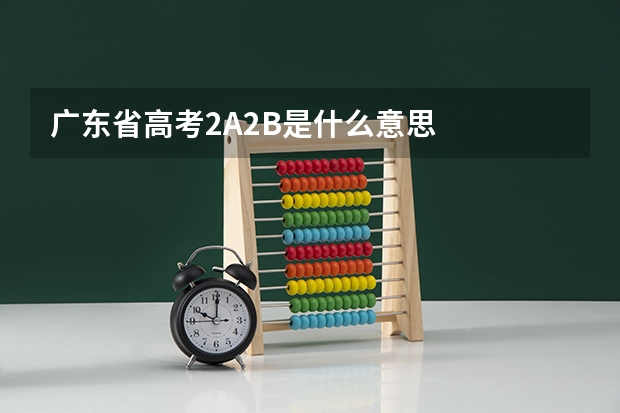 广东省高考2A2B是什么意思