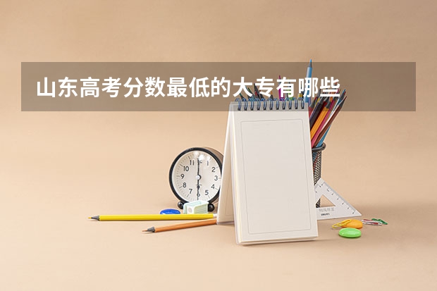 山东高考分数最低的大专有哪些