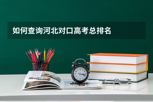 如何查询河北对口高考总排名